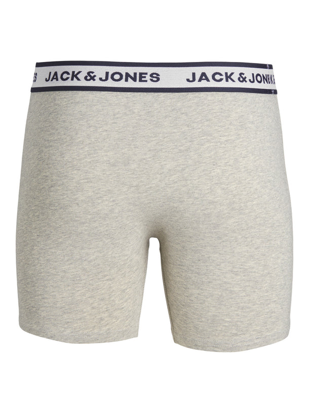 Product PACK 3 BOXERS SOLID CLÁSICOS - Light Grey Melange Pack:White - Navy Blazer - Image 3