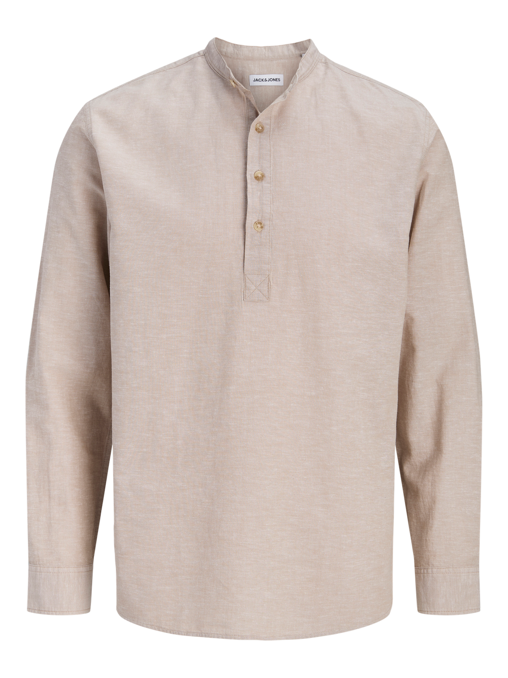 CAMISA POPELÍN DE LINO CUELLO MAO SUMMER - Crockery