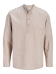 CAMISA POPELÍN DE LINO CUELLO MAO SUMMER - Crockery