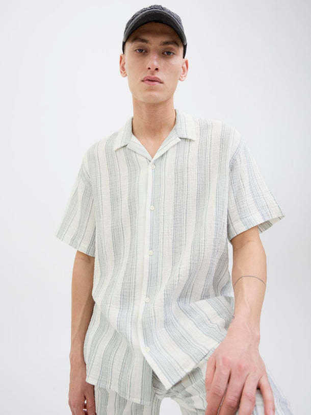 Product CAMISA RELAXED RESORT ROSTER - Cloud Dancer Stripes:STRIPES - Image 9