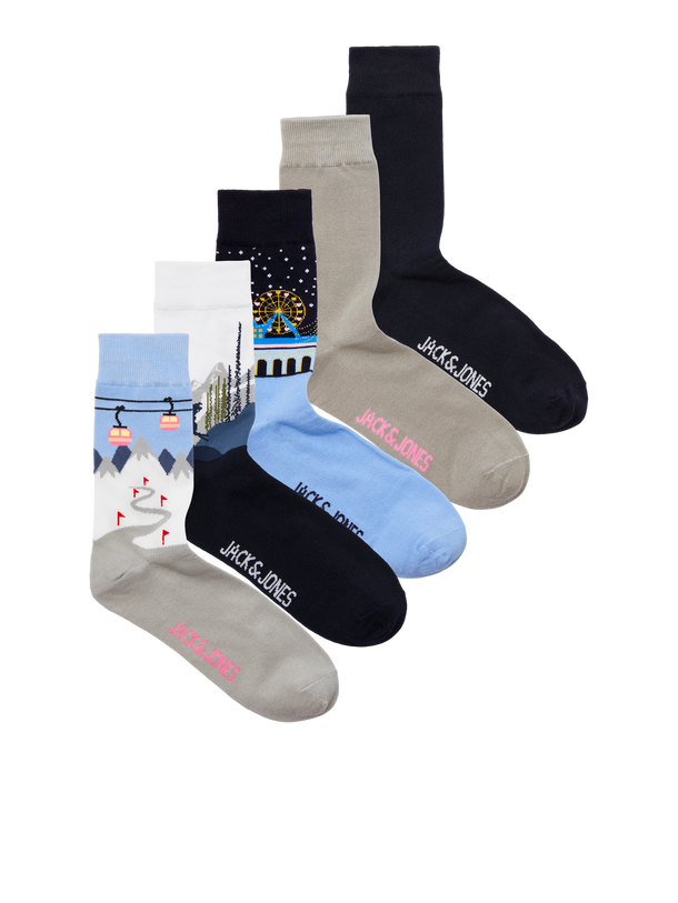 Product CALCETINES WINTER PACK 5 - High-rise Pack:Glacier lake - Night sky - Night sky - Shadow - Image 1