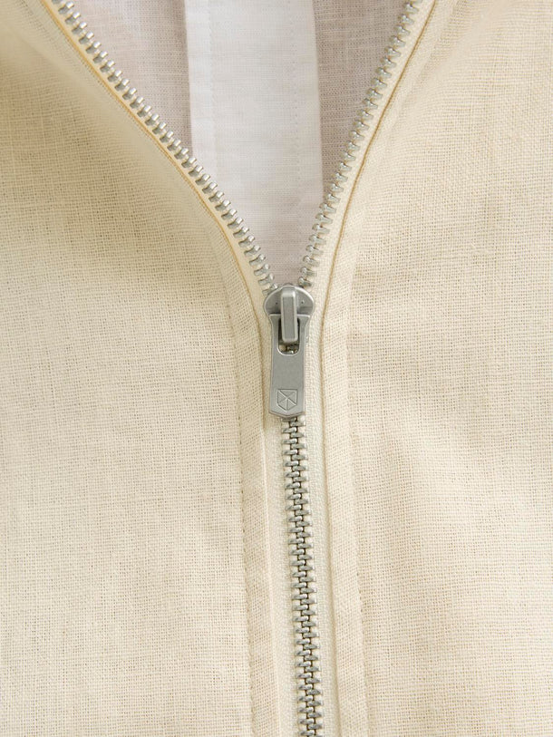 Product CHAQUETA DE LINO LEISTER-Whitecap Gray - Image 2
