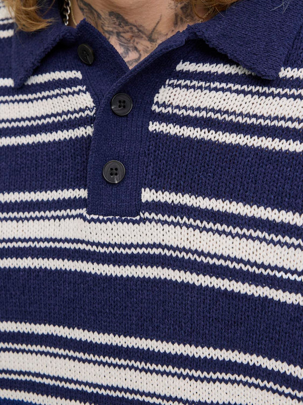 Product POLO RELAXED TEJIDO CAMBRIDGE-Ocean Cavern Stripes:Sea salt - Image 7