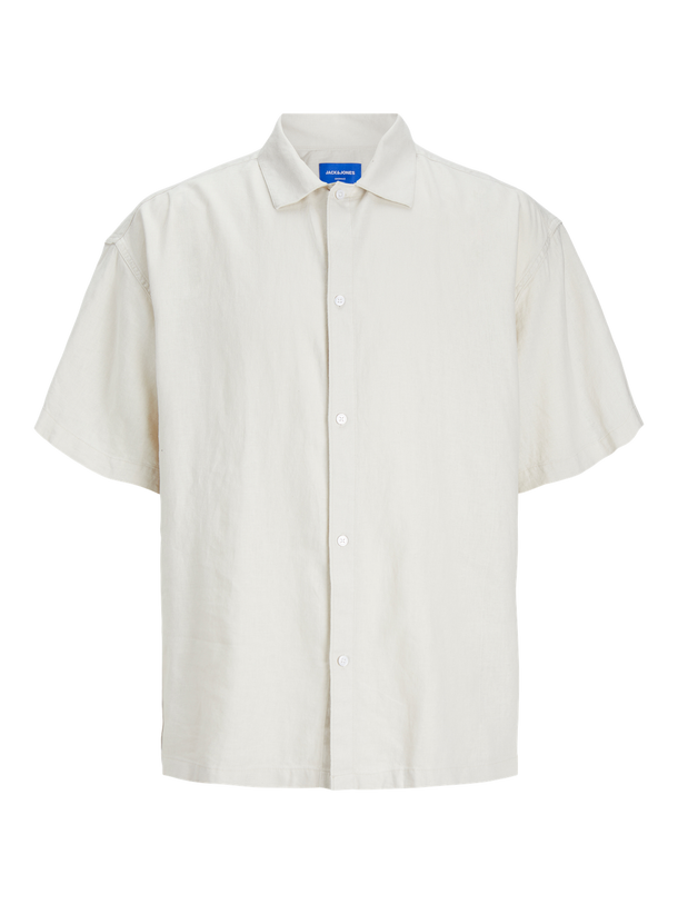 Product CAMISA OVERSIZE DE LINO FARO - Moonbeam Detail:POCKET - Image 3