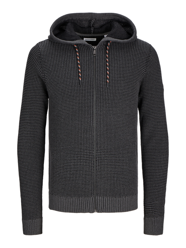 Product SWEATER ERIK - Black Detail:Twist w. Asphalt - Image 1