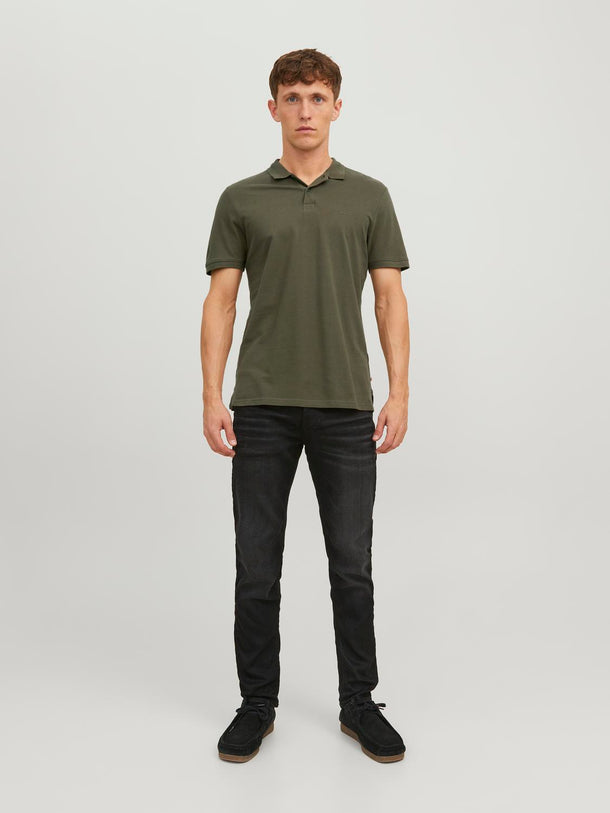 Product POLERA POLO BASIC-Olive Night Detail:SLIM FIT - Image 2