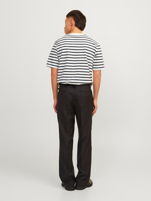 Product POLERA ORGANIC BÁSICA - Cloud Dancer Stripes:NAVY BLAZER - Image 4