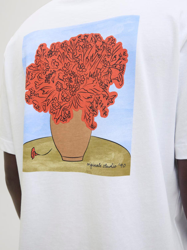 Product POLERA MARRAKESH-Bright White Print:FLOWERS - Image 3