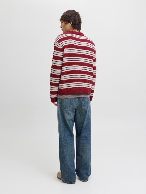 Product POLO RELAXED TEJIDO CAMBRIDGE-Tibetan Red Stripes:Skyway - Image 4