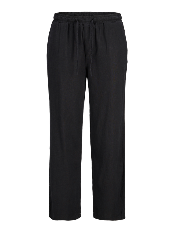 Product PANTALÓN WIDE DE LINO PAROS-Black - Image 1