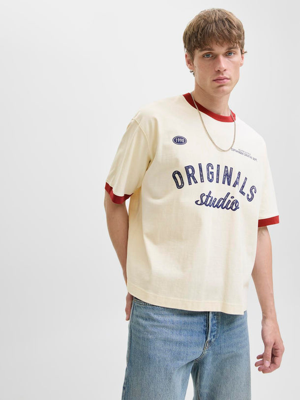 Product POLERA OVERSIZE CROPPED CAMBRIDGE -Antique White - Image 3