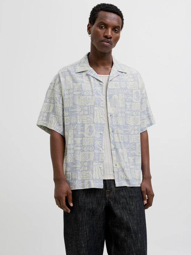 Product CAMISA DE LINO RESORT WAYNE-Chambray Blue - Image 3