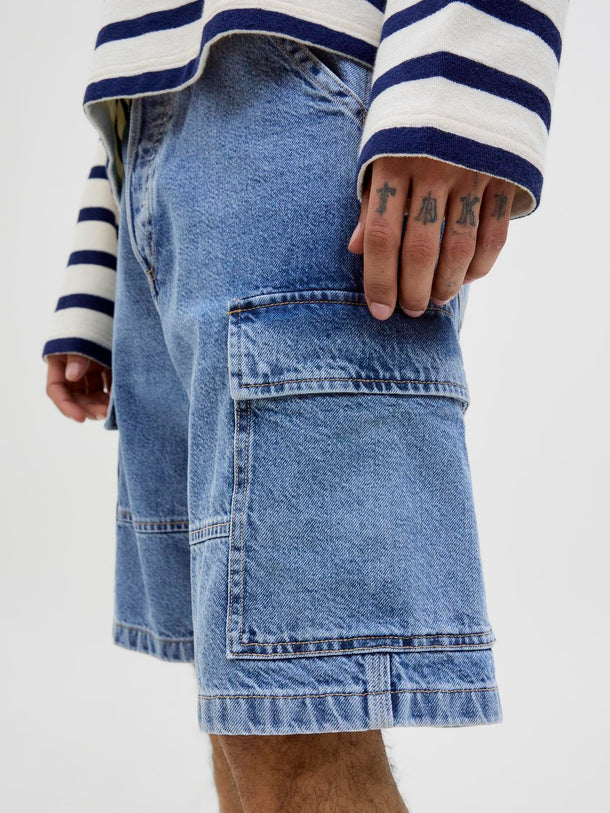 Product SHORT ALEX CARGO 888-Light Blue Denim - Image 7