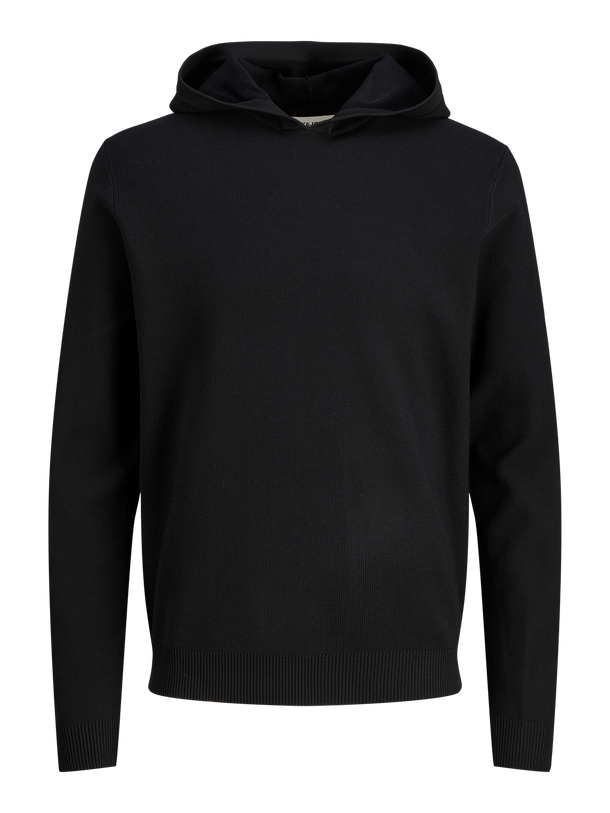 Product POLERÓN TEJIDO CON CAPUCHA COSTANCE-Black - Image 1