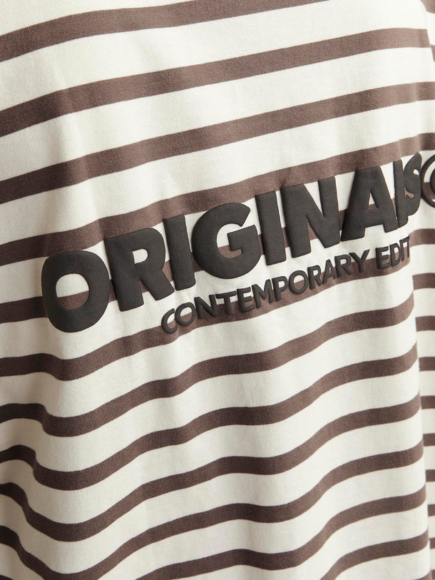 Product POLERA SLINGTON CREW - Deep Taupe Stripes:ANTIQUE WHITE - Image 4