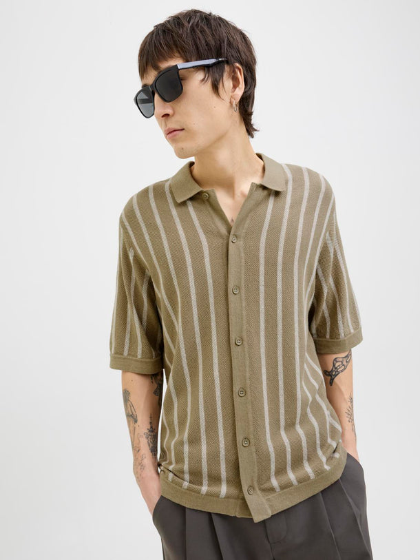 Product POLO RELAXED TEJIDO RAYAS EMIL - Coriander Stripes:w. Cloud Dancer stripes - Image 11