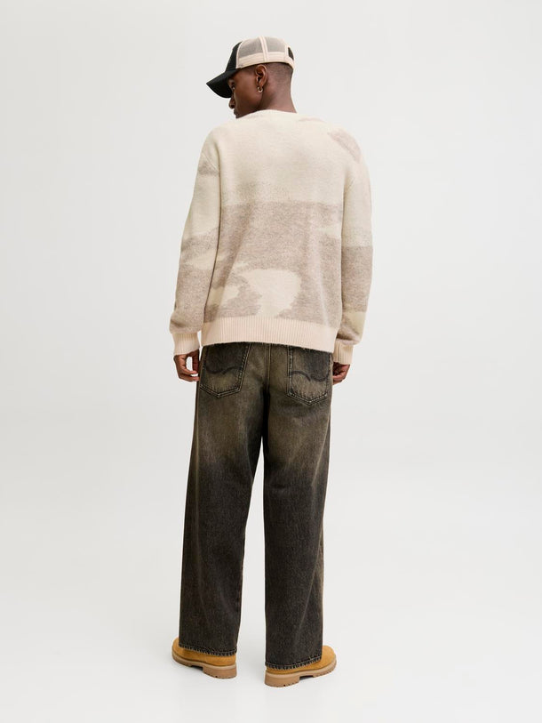 Product SWEATER RELAXED DE PUNTO FLARE - Rainy Day AOP:PALOMA - Image 4