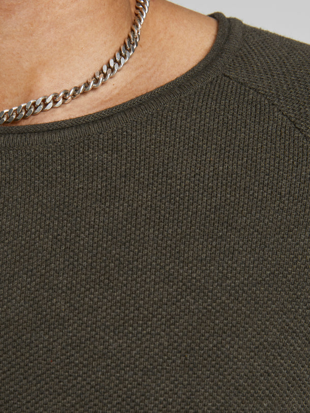 Product SWEATER HILL - Olive Night Detail:MELANGE - Image 7