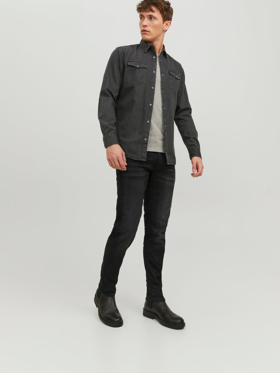 CAMISA DE JEAN SHERIDAN - Black Denim Fit:Slim