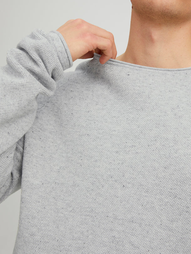 Product SWEATER HILL - Light Grey Melange - Image 3