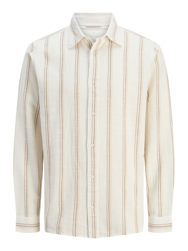 Product CAMISA RELAXED DOBBY-Greige Stripes:COMFORT FIT - Image 1