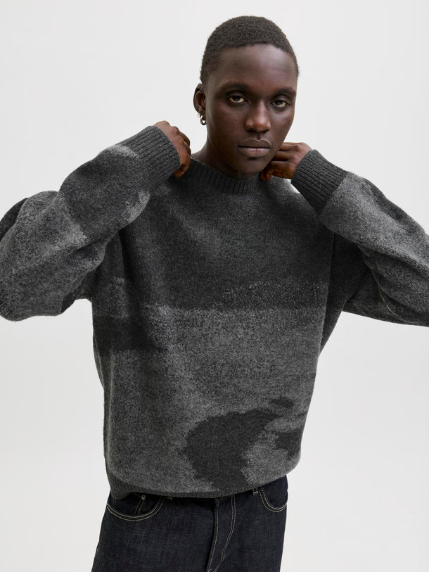 Product SWEATER RELAXED DE PUNTO FLARE - Black AOP:DGM - Image 3