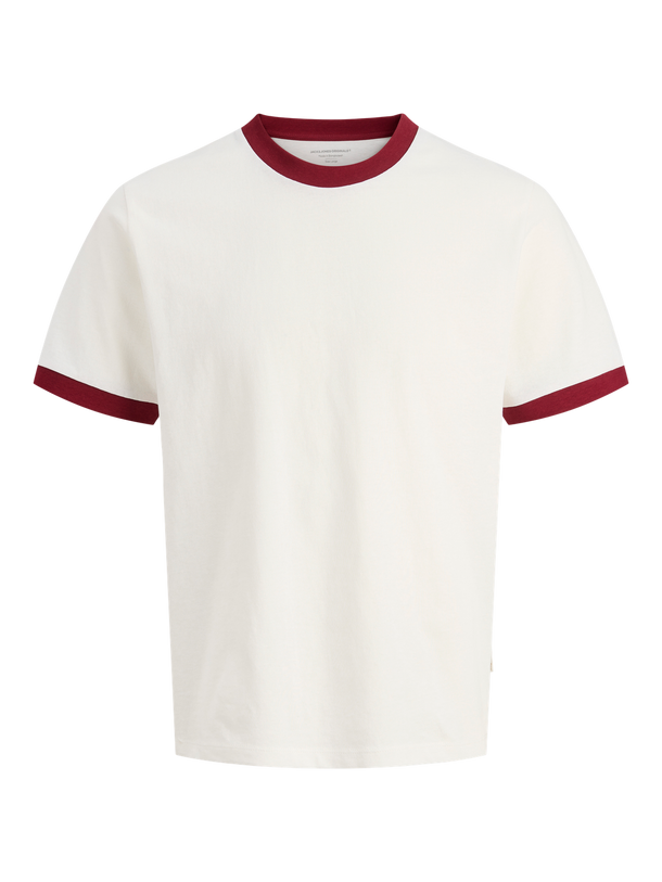 Product POLERA REGULAR NOSTALGIA-Cloud Dancer Detail:Tibetan Red - Image 1