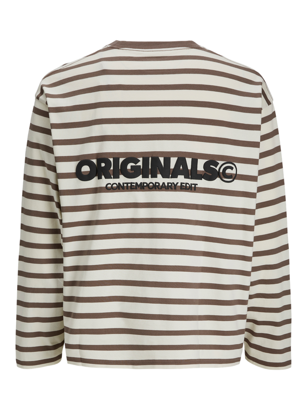 Product POLERA SLINGTON CREW - Deep Taupe Stripes:ANTIQUE WHITE - Image 1