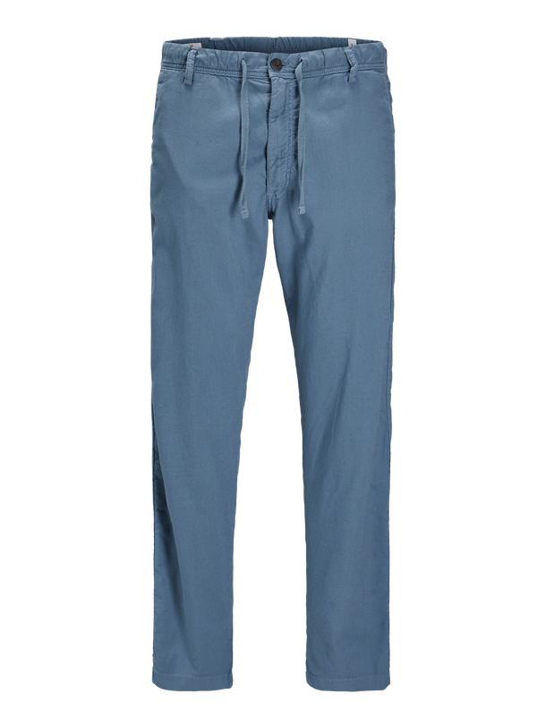 Product PANTALÓN RELAXED TIRO MEDIO DE LINO KANE-Blue Mirage - Image 5
