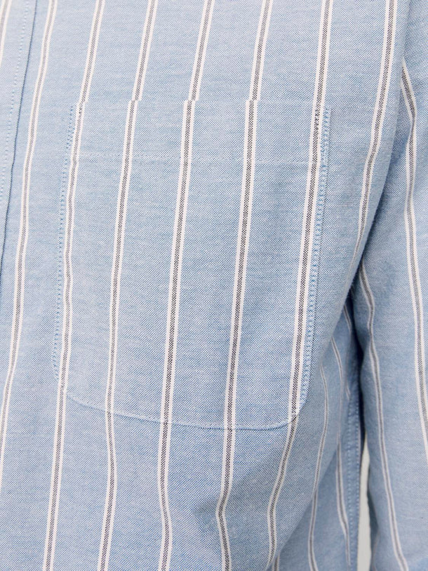 Product CAMISA OXFORD CLÁSICA - Chambray Blue Stripes:SLIM FIT - Image 7
