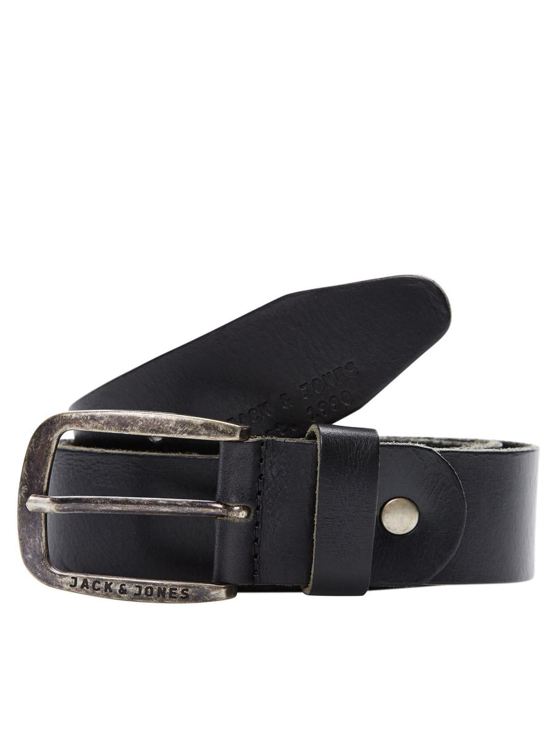 CINTURÓN DE CUERO CON HEBILLA CIAN - Black