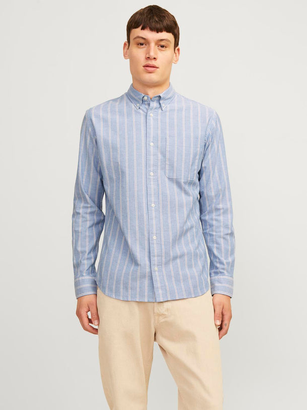 Product CAMISA OXFORD CLÁSICA - Chambray Blue Stripes:SLIM FIT - Image 5