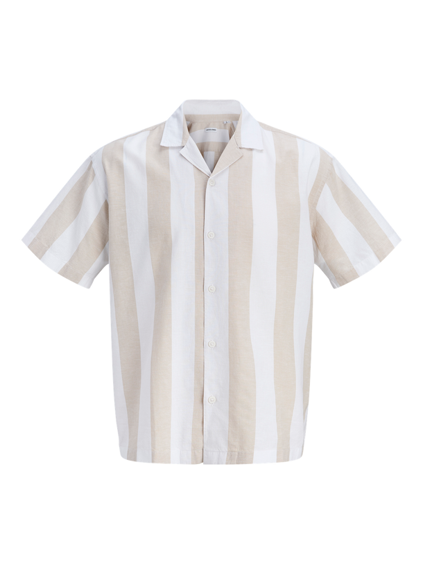 Product CAMISA RAYAS SUMMER LINO-Sand - Image 1