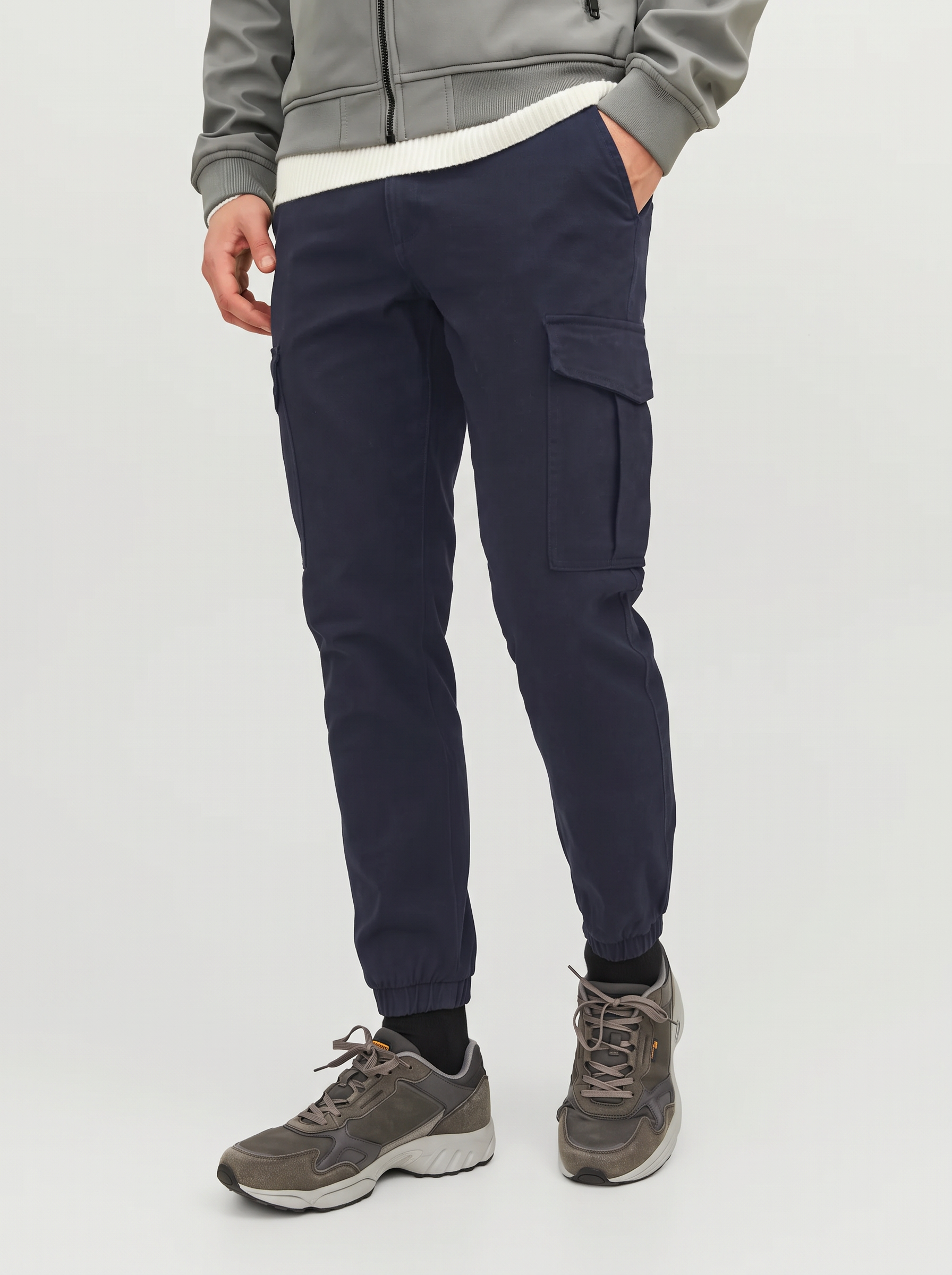 PANTALÓN CARGO SLIM TIRO MEDIO JOE - Navy Blazer - Navy Blazer