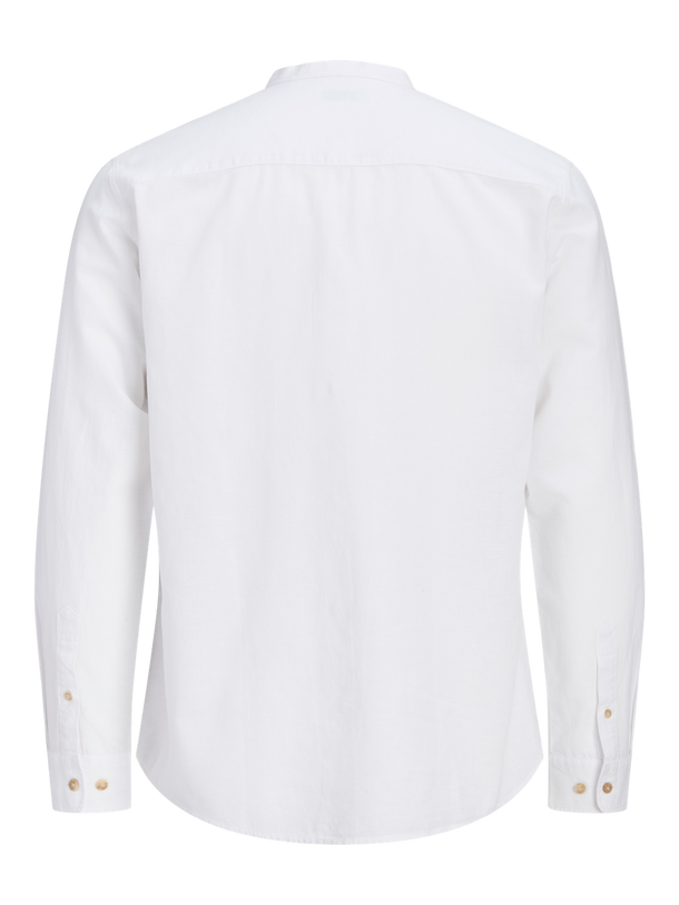 Product CAMISA POPELÍN DE LINO CUELLO MAO SUMMER - White - Image 2