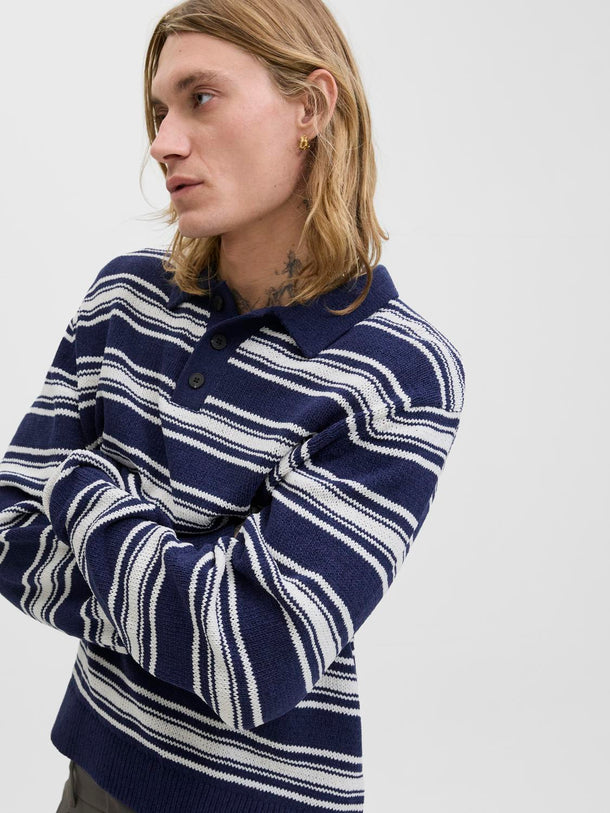 Product POLO RELAXED TEJIDO CAMBRIDGE-Ocean Cavern Stripes:Sea salt - Image 3