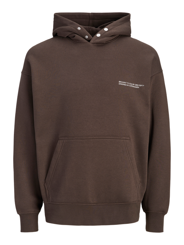 Product POLERÓN LOOSE CON CAPUCHA ESTAMPADO VESTERBRO - Chocolate Brown - Image 1