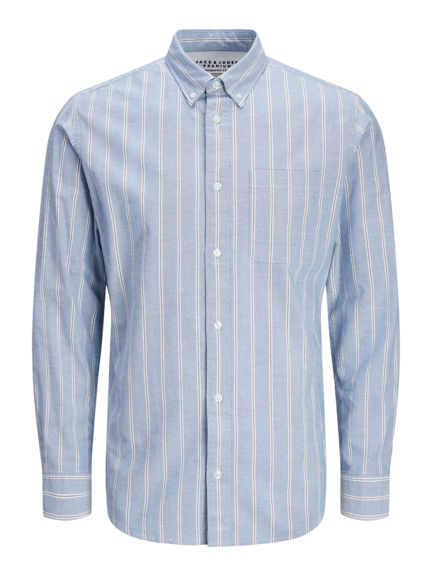 Product CAMISA OXFORD CLÁSICA - Chambray Blue Stripes:SLIM FIT - Image 1