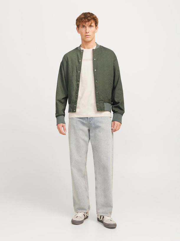 Product CHAQUETA BOMBER DE LINO ARIO-Agave Green - Image 2