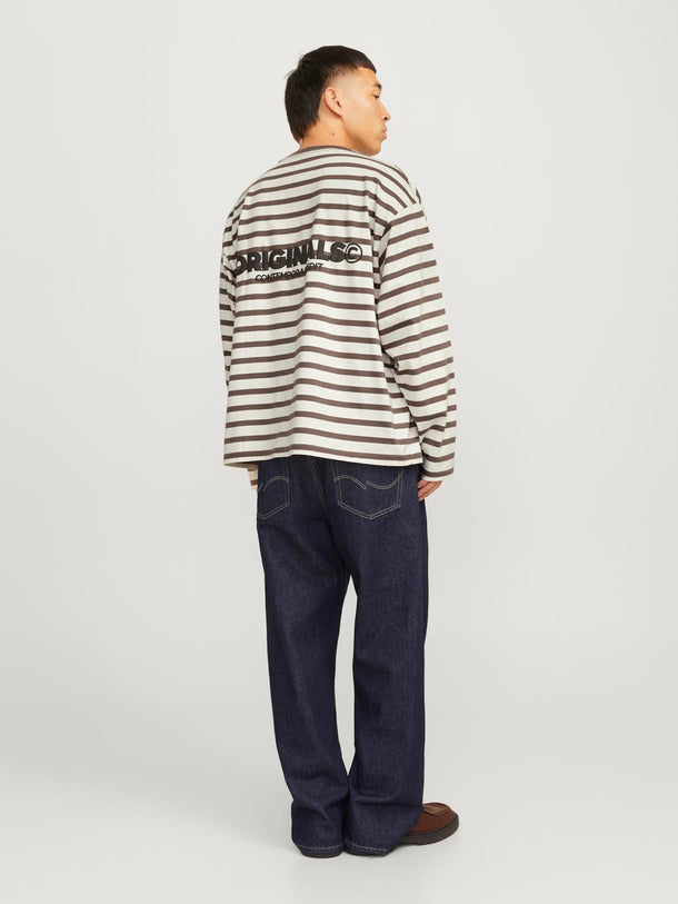 Product POLERA SLINGTON CREW - Deep Taupe Stripes:ANTIQUE WHITE - Image 5