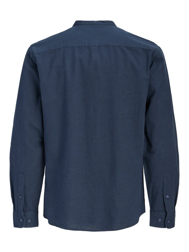 Product CAMISA POPELÍN DE LINO CUELLO MAO SUMMER - Navy Blazer - Image 2