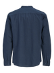 CAMISA POPELÍN DE LINO CUELLO MAO SUMMER - Navy Blazer