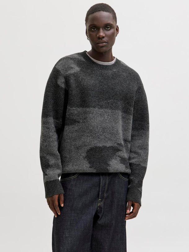Product SWEATER RELAXED DE PUNTO FLARE - Black AOP:DGM - Image 1